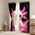 thumbnail image 3 of Feelyou Cute Pink Axolotl Black Out Curtains, Magic Animal Curtains Pack of 2 (42x63 Each), Dreamy Glitter Stars Galaxy Bedroom Curtains, Curtains and Drapes Decor, 3 of 6
