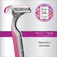 thumbnail image 7 of Pure Silk Pivot Twin Premium Disposable Razor 10 ea (Pack of 2), 7 of 7