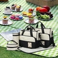 thumbnail image 4 of Juego de bolsa para cambiar pañales CUTICAT Bolsa de mano impermeable multiusos para viaje Negro, 4 of 8