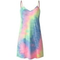thumbnail image 4 of Mchoice T-Shirt Tops Blouse Women's Daily O Neck Sleeveless T Shirt Dress Tie-dye Print Tank Mini Dress on Clearance, 4 of 5