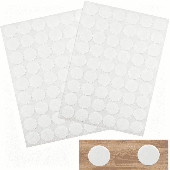 ZHZFKQ Self-Adhesive Screw Covers Caps Stickers,White,21Mm,108Pcs,2-Table Sheets,Pvc,Dustproof Round Stickers,For Wooden Furniture Dustproof Round Stickers White Stickers to Cover Screw Holes