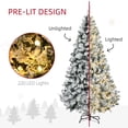 thumbnail image 4 of Árbol de Navidad HOMCOM 6 Pies 638 Ramas Cubiertas de Nieve, 4 of 9