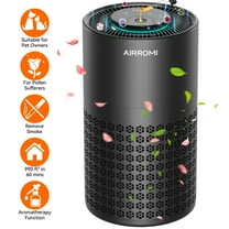 AIRROMI Air Purifier for Bedroom, HEPA 3-in-1 Filter, Pets Odor Remover, 990 Ft²,A2001 Black