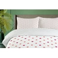 thumbnail image 4 of Ambesonne Coral Duvet Cover Sets, Classical Soft Polka Dots, 2-Queen, Coral Hot Pink White, 4 of 7