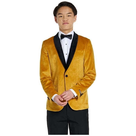 OppoSuits Deluxe Teen Boys Blazers TEEN BOYS Dinner Jacket - Gold - US 12Y Gold