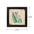 thumbnail image 5 of Northlight Cactus and Desert Florals Framed Wall Art - 14.25" x 14.25" - Beige and Green, 5 of 8