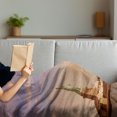 thumbnail image 3 of Retro Soft Flannel Fleece Throw Blanket, Liberty American Freedom on NYC Sunset River Skyscraper, Cozy Plush for Indoor and Outdoor Use, 50" x 70", Yellow White, by Ambesonne, 3 of 5