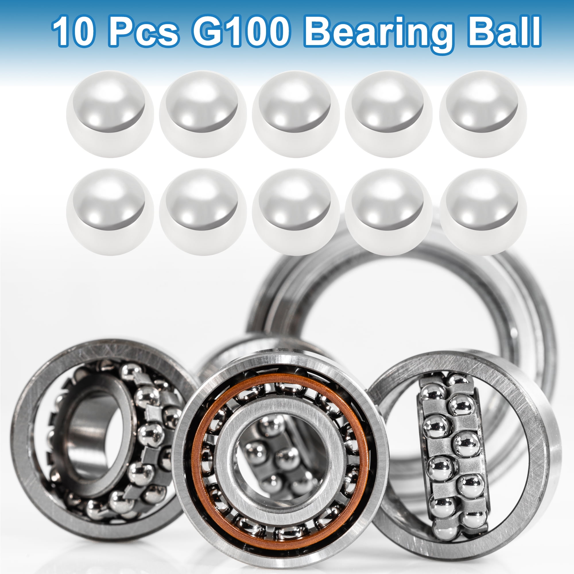 Unique Bargains 25.4mm Bearing Ball Bearing Steel G100 Precision Ball Silver Tone 10 Pcs