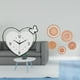 thumbnail image 2 of Reloj De Pared Acrílico Con Forma De Corazón Y Tejido De Ratán, Diseño Decorativo Creativo Para Sala De Estudio, Cafetería, Oficina, Salón De Té, Pasillo Y Dormitorio., 2 of 8