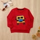 thumbnail image 2 of Gibobby Blusas De Moda Sudadera con cuello redondo para niños pequeños, camisa de manga larga para camión, ropa de invierno, suéteres, tops, trajes(Rojo, 5-6 Años), 2 of 4