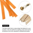 thumbnail image 4 of Unique Bargains 20Pcs Wedding Ribbon Sticks Ribbon Streamers Sticks for Wedding Celebration Orange, 4 of 5