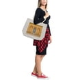 thumbnail image 2 of Architecture Shopping Bag, Photo of Moroccan Style Fountain with Folkloric Mosaic Tiles, Eco-Friendly Reusable Bag for Groceries Beach and More, 15.5" X 14.5", Cream, by Ambesonne, 2 of 2