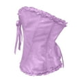 thumbnail image 6 of VISALY Corset Tops Women's Overbust Bustier Corset Boby Shapers Flower Printed Bouquet Waist Tight Body Shaping Beauty Underwear Purple L, 6 of 6