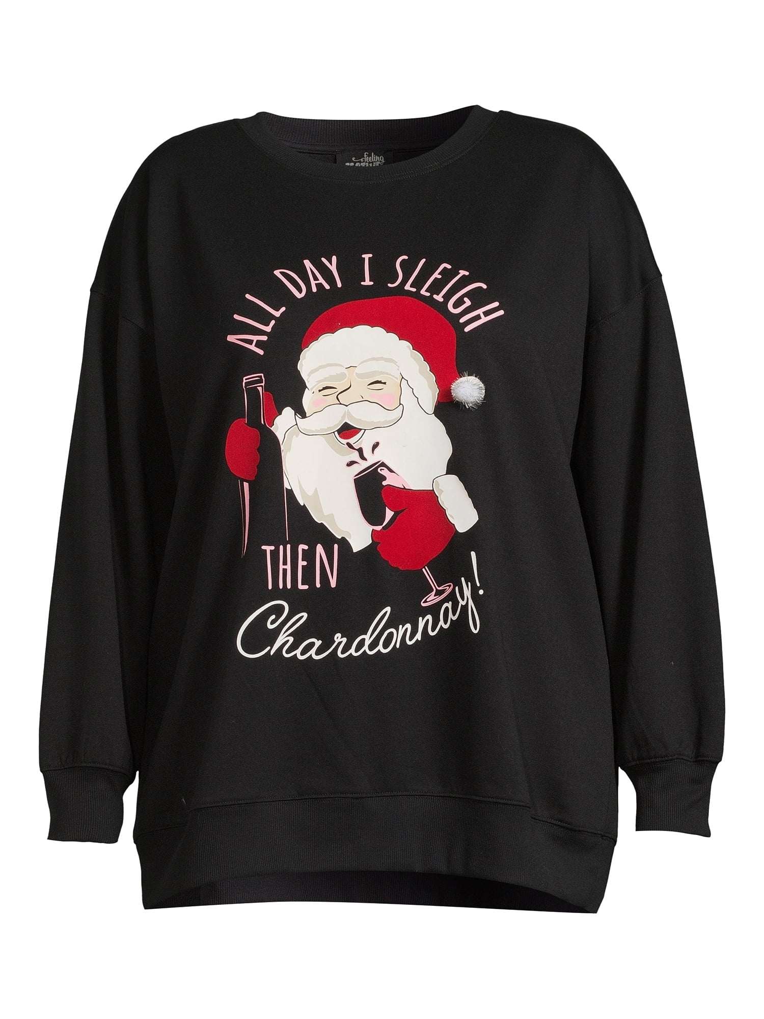 Christmas Women's Plus Size All Day Sleigh Graphic Sweatshirt from Feeling Festive