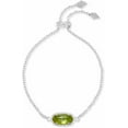 thumbnail image 1 of Kendra Scott Bracelet Chaîne Réglable en Argent Elaina Illusion de Péridot, 1 of 1