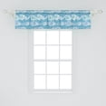 thumbnail image 2 of Ambesonne Nautical Valance Pack of 2, Sea Waves Ocean Splashes, 54"X12", Sea Blue Pale Teal, 2 of 4
