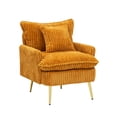 thumbnail image 7 of Aukfa Living Room Accent Chairs,Modern Upholstered Sofa Chair w/ Pillow for Bedroom, Yellow, 7 of 7