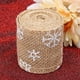 thumbnail image 4 of Cinta de arpillera con copos de nieve de lino para manualidades y decoración de fiestas, 5 cm de ancho, crea un encanto navideño único, 4 of 8