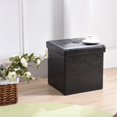 thumbnail image 2 of Pemberly Row Faux Leather Storage Ottoman in Black, 2 of 5