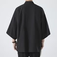 thumbnail image 4 of MYG Men Kimono Top Shirt Robe Coat Outerwear Open Front Cardigan Yukata Japanese, 4 of 9