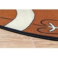 thumbnail image 4 of Furnish My Place Indoor Area Rug for kids - 2 ft. 6 in. x 4 ft., Rust, Football Shape Rug with Jute Backing, 4 of 8