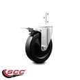 thumbnail image 2 of 5 Inch Soft Rubber Swivel 7/8 Inch Square Stem Caster with Total Lock Brake SCC, 2 of 2