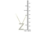 thumbnail image 4 of 0.13 Carat Natural White Diamond Initial "Z" Pendant Necklace In 14K Yellow and White Gold with 18" Gold Cable Chain|Silver Chain, 4 of 5