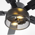 thumbnail image 6 of Vaczon 42" Modern Black Smart Caged Ceiling Fan with Light and Remote for Bedroom and Living Room, 6 of 8