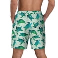 thumbnail image 4 of Uemuo Green Sea Turtle Pattern Mens Swim Trunks Quick Dry Board Shorts with Mesh Lining, Stretch Beach Shorts Quick Dry No-Chafing Board Shorts-X-Large, 4 of 9