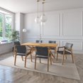 thumbnail image 3 of Juego de Comedor de Madera con 6 Sillas Tapizadas para 6 Personas, Mesa y Sillas para Comedor y Cocina, Midtown Concept Ibiza, Roble y Gris Oscuro, 3 of 5