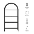 thumbnail image 2 of Vexley 72 Inch Large Arched Bookshelf in Black, 2 of 9