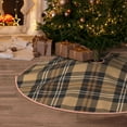 thumbnail image 5 of Xecao khaki coffee plaid Pattern Christmas Tree Skirt Round Xmas Tree Mat Base Cover for Holiday Home Decorations-36", 5 of 6
