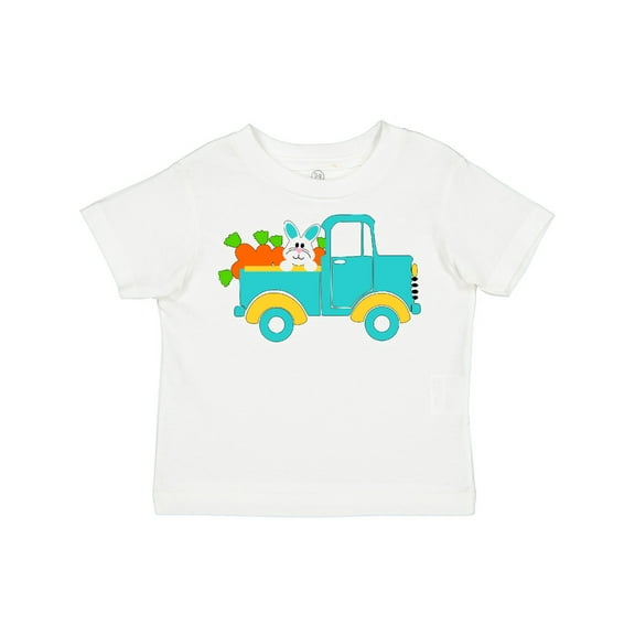Inktastic Cute Easter Bunny in Blue Truck with Carrots Boys or Girls Toddler T-Shirt