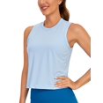 thumbnail image 1 of Remera CRZ YOGA de algodón Pima azul lino XS sin mangas, 1 of 5