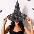 thumbnail image 5 of Hvmvliv Halloween Witch Hat for Kids 15in Oxfords Fabric Halloween Hat Holiday Party Makeup Dress Up Prop Halloween Festive Decoration Hat Suitable for Indoor Outdoor Halloween Decoration Silver, 5 of 6