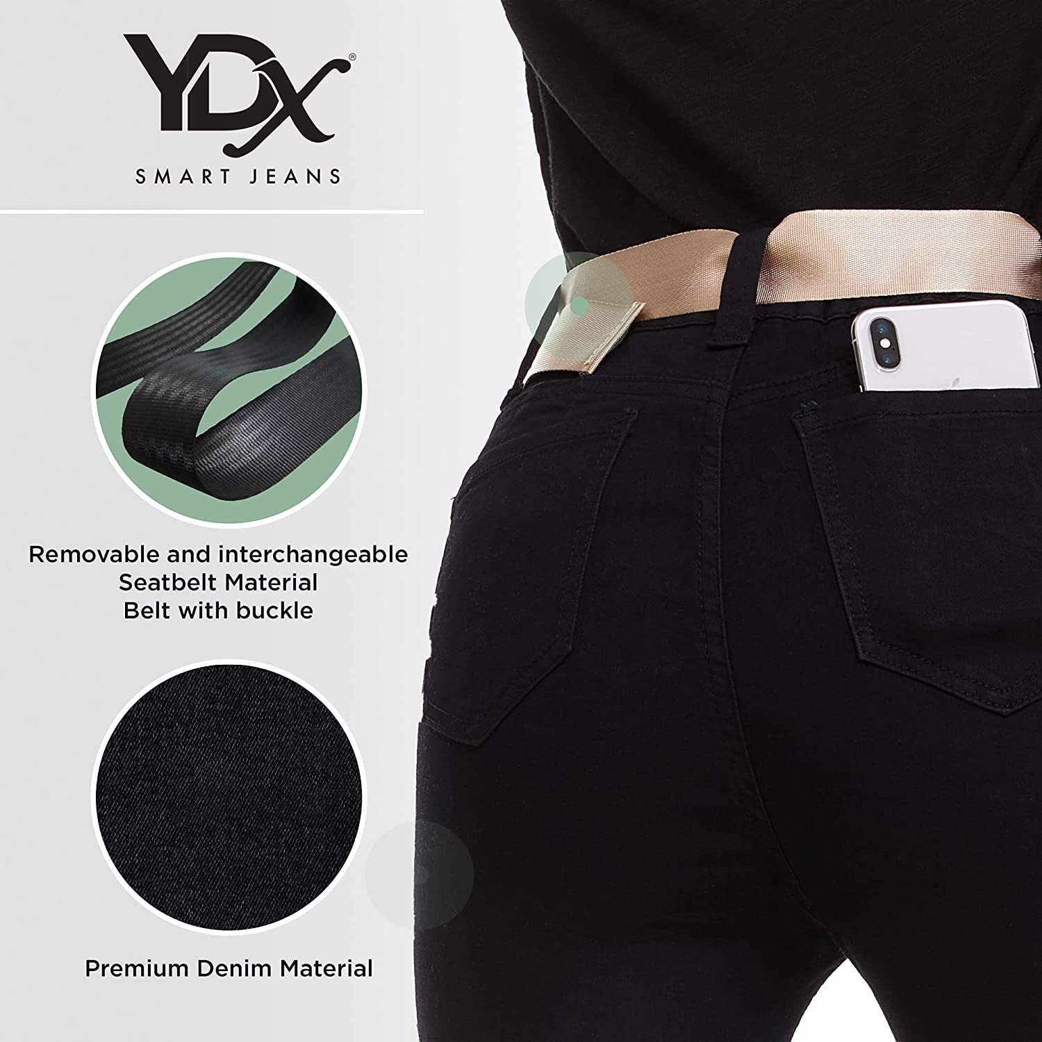 YDX Teen Girls's Twill Stretchy Jogger Pants, Sand Camo w/Belt, 14 Plus - image 3 of 7