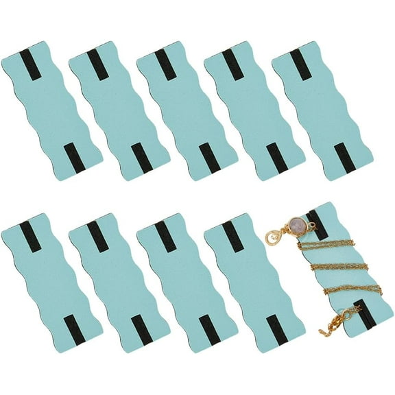 10Pcs Portable Tangle-Free Jewelry Organizer Navy Blue Tangle-Free Necklace Organizer Necklace Display Card Holder Universal Jewelry Storage Case