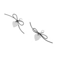 thumbnail image 4 of Unique Bargains 1 Pair Shoelace Charms Sparkly Lace-Up Heart Decorative Shoe Clips Black, 4 of 5