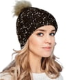 thumbnail image 1 of Gorro De Punto Cálido Para Mujer De Otoño E Invierno, Gorro Cálido, Gorro De Esquí Con Bola De Pelo Para Actividades En Interiores Y Exteriores Minnieouse AP006407-03, 1 of 6