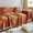 Corduroy:brunt Orange, variant on Chenille Sofa Cover for 3 Cushion Couch - Corduroy Jacquard Slipcover, Simple Seat Protector, Loverseat and Futon Cover 71" X150", Dark Grey
