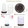 thumbnail image 3 of Imeshbean Ceramic Essential Oil Diffuser, Handmade, Ultrasonic, 100ml, with 7 Color Night Light, 3 of 8
