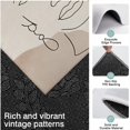 thumbnail image 3 of Brown Boho Line Art Face and Plant Pattern Kitchen Rugs Sets Of 3,Kitchen Runner Rugs Non Skid Washable,Decorative Kitchen Floor Mats for Kitchen,Sink,Laundry,17"x30"+ 17"x47" + 17"x59", 3 of 6