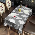 thumbnail image 3 of Minimalist Halloween Ghosts Pattern Rectangle Tablecloth 60"x102",Waterproof Polyester Rectangle Table Cloth, Wipeable Spillproof Polyester Tablecloth for Dining, Camping, Indoor and Outdoor, 3 of 6