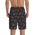 thumbnail image 4 of Lsque Black Roosters Mens Sleep Pajama Shorts,Short Pajama Pants, Cotton Ultra-Soft Knit-XX-Large, 4 of 9