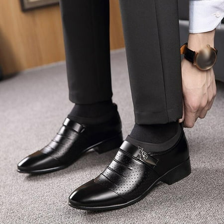 

Men s Business Dress Pointed Leather Shoes Casual Breathable Sandals Lazy Shoes