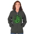 thumbnail image 4 of Popeye St Paddys Not A Leprechaun Zip Up Hoodie Men's Women's Brisco Brands L, 4 of 6
