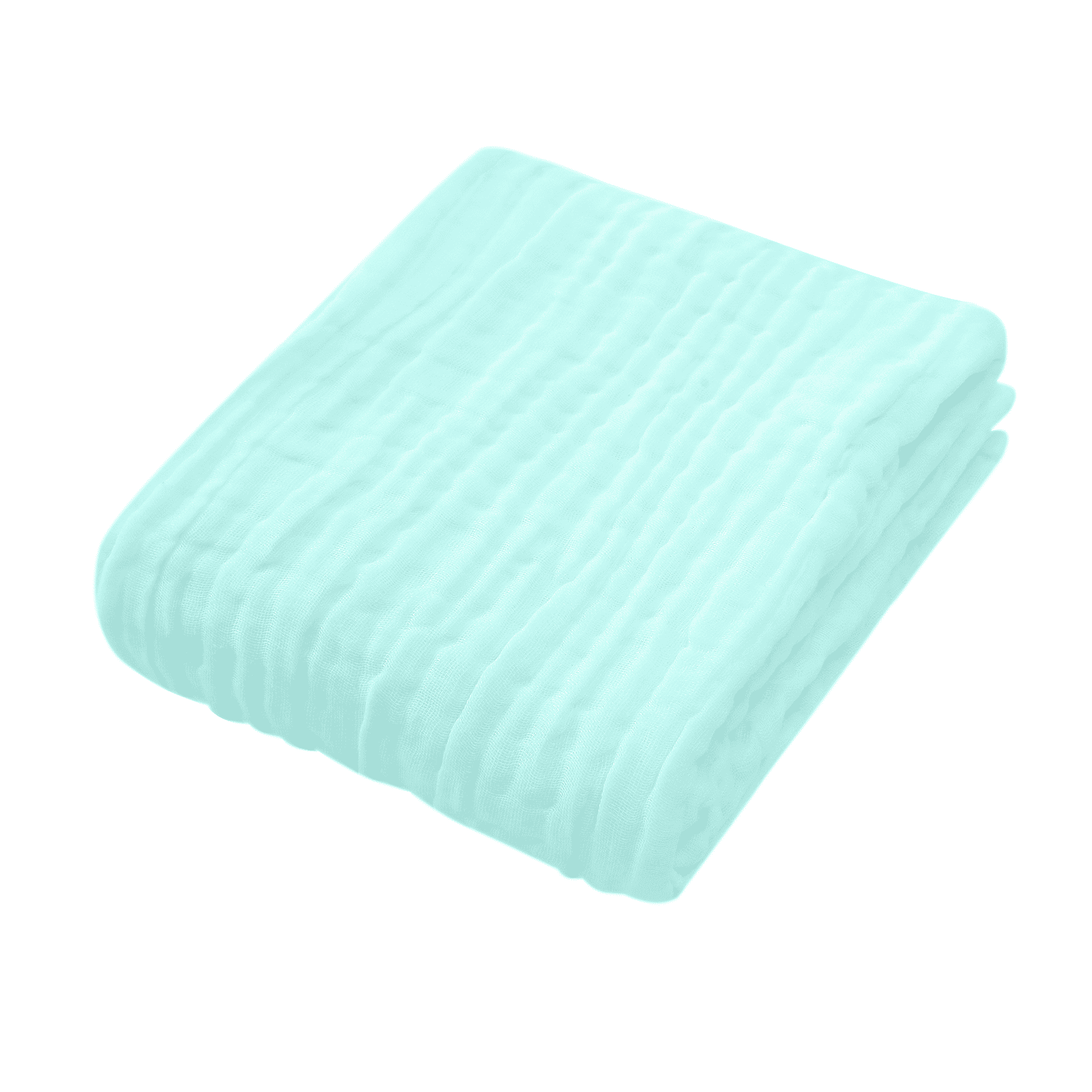 Piu Dino Baby Muslin Bath Towel (Kit w/ 2 units) 41,3'' x 39,37'' Green/White