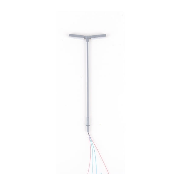 Yuarrent 1:150/1:87, lámpara de doble cabeza, modelo en miniatura, farola elevada de ferrocarril, luz nocturna DIY para suelo, jardín y exterior Artesanía 1:87/Blanco cálido Yuarrent HA066673-02
