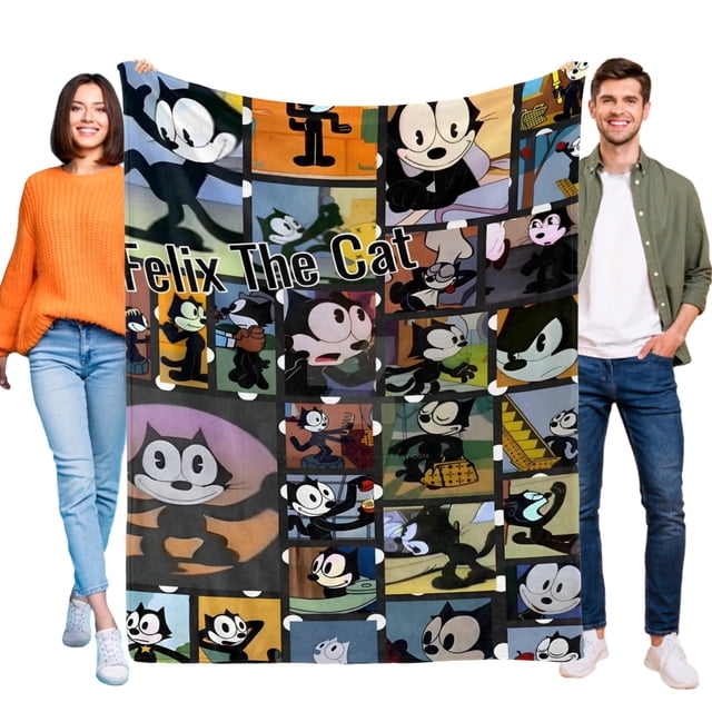 Félix el Gato Estético anti-pilling, suave, ligera, esponjosa y acogedora de lujo para hogar y cocina – Perfecta para niños y adultos,50X70cm