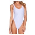 thumbnail image 1 of Traje de baño de tela lisa sin espalda, bikini adelgazante sexy de nailon de color sólido, traje de baño de triángulo para mujer, 1 of 6